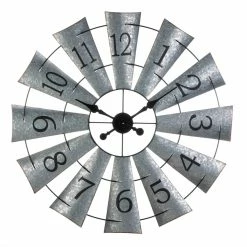 Best Pirce 🔔 Galvanized Windmill Wall Clock by Zingz & Thingz 🎉