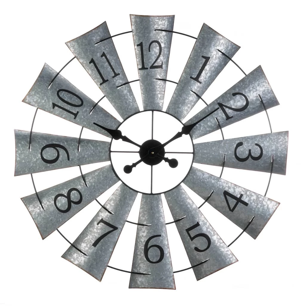 Best Pirce π Galvanized Windmill Wall Clock by Zingz & Thingz π 3 Best Pirce π Galvanized Windmill Wall Clock by Zingz & Thingz π