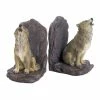 Best deal 💯 5.5" Howling Wolf Bookends by Zingz & Thingz ✔️ -Zingz and Thingz Shop D296743S 1