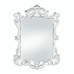 Cheapest ❤️ Regal White Distressed Wall Mirror by Zingz & Thingz 🌟