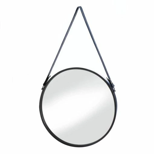 Best Pirce 😉 Hanging Mirror with Faux Leather Strap by Zingz & Thingz 🛒 -Zingz and Thingz Shop D296839S 1