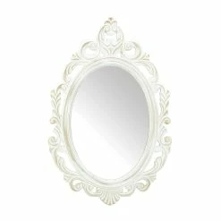 Cheapest 😀 23.5" Antiqued White Wall Mirror by Zingz & Thingz ⌛