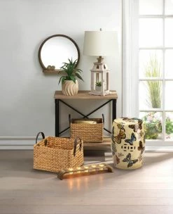 Outlet 🎉 Round Wooden Mirror with Shelf by Zingz & Thingz 👍 -Zingz and Thingz Shop D296864S 3