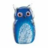 Wholesale 🎁 4.5" Blue Art Glass Owl Figure by Zingz & Thingz ✔️