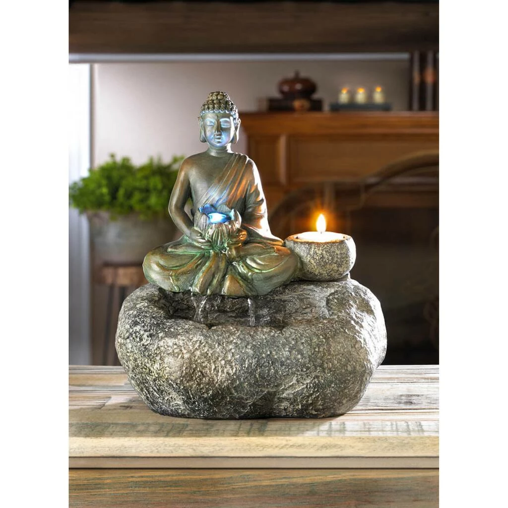 Flash Sale π 10.5" Buddha LED Tabletop Fountain by Zingz & Thingz π 4 Flash Sale π 10.5" Buddha LED Tabletop Fountain by Zingz & Thingz π - Image 2
