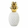 Coupon 🛒 13.5" Gold Topped Porcelain Pineapple Jar by Zingz & Thingz ❤️ -Zingz and Thingz Shop D296921S 1