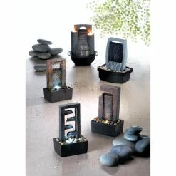 New ⭐ 10" Cascading Water LED Tabletop Fountain by Zingz & Thingz 🥰 -Zingz and Thingz Shop D296923S 2