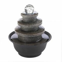 Buy ✨ 9.5" Tiered Round LED Tabletop Fountain by Zingz & Thingz ⌛