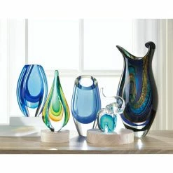 Deals 😍 8.5" Azure Blue Art Glass Vase by Zingz & Thingz 😍 -Zingz and Thingz Shop D296969S 3