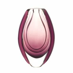 New ⭐ 8.5" Wild Orchid Art Glass Vase by Zingz & Thingz ⌛