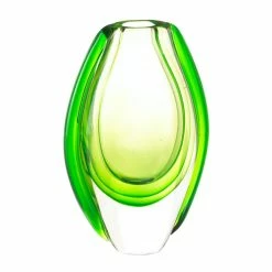 Outlet 🤩 8.5" Emerald Art Glass Vase by Zingz & Thingz 😉