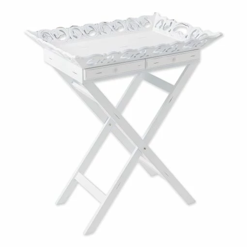 Buy ❤️ 27" White Elegant Tray Stand by Zingz & Thingz 💯 -Zingz and Thingz Shop D296984S 1
