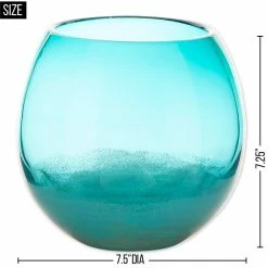 Deals 💯 7.5" Large Aqua Fish Bowl Vase by Zingz & Thingz 🌟 -Zingz and Thingz Shop D297010S 4