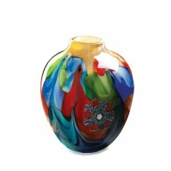 Best Pirce ✨ 9" Floral Fantasia Art Glass Vase by Zingz & Thingz 😍 -Zingz and Thingz Shop D297011S 3