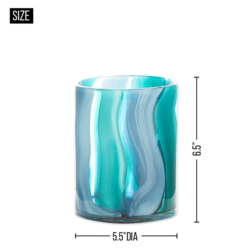 Flash Sale π 6.5" Small Blue Cylinder Glass Vase by Zingz & Thingz π 8 Flash Sale π 6.5" Small Blue Cylinder Glass Vase by Zingz & Thingz π - Image 6
