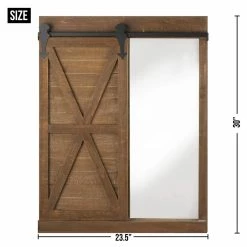 Hot Sale 🔥 Chalkboard & Mirror with Barn Door by Zingz & Thingz 🤩 -Zingz and Thingz Shop D297039S 4