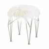 Deals 🎉 18" Fur Stool with Prism Legs by Zingz & Thingz ⭐