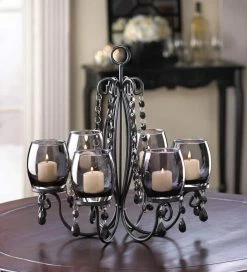 Flash Sale 🔥 14" Midnight Elegance Candle Chandelier by Zingz & Thingz 🥰 -Zingz and Thingz Shop D297152S 4