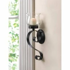 Hot Sale β€οΈ 10.5" Black Rustic Iron and Glass Scrolling Candle Holder Wall Sconce by Zingz & Thingz π 6 Hot Sale β€οΈ 10.5" Black Rustic Iron and Glass Scrolling Candle Holder Wall Sconce by Zingz & Thingz π -Zingz and Thingz Shop D297159S 2