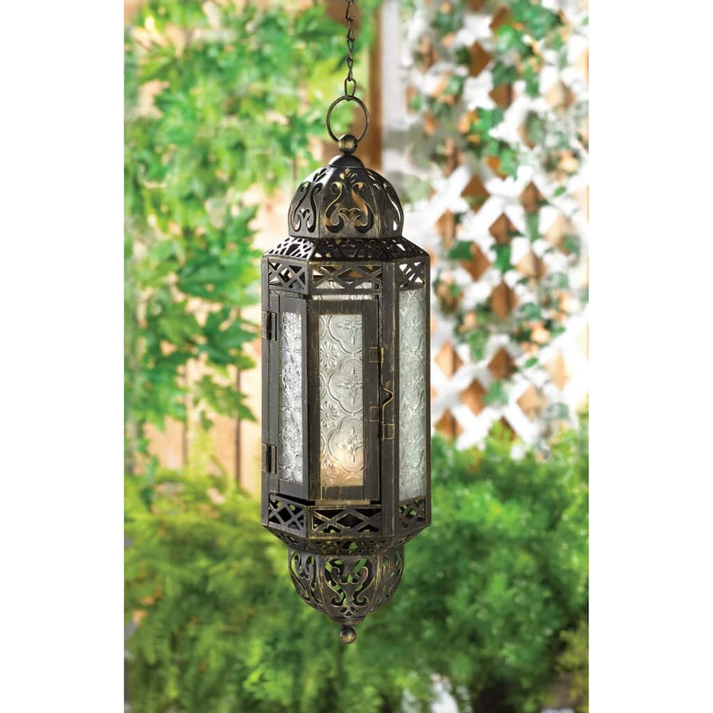 Best Pirce β¨ 13" Antique Victorian Black Filigree Embellished Hanging Candle Lantern by Zingz & Thingz π 4 Best Pirce β¨ 13" Antique Victorian Black Filigree Embellished Hanging Candle Lantern by Zingz & Thingz π - Image 2