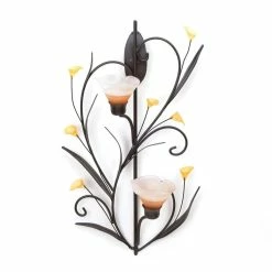 Deals ⭐ 15" Amber Lilies Candle Wall Sconce by Zingz & Thingz 😉