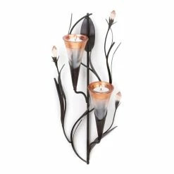 Discount 🥰 15.75 Dawn Lilies Candle Wall Sconce by Zingz & Thingz 🎉 -Zingz and Thingz Shop D297194S 2
