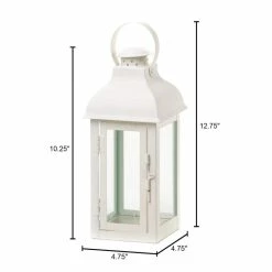 Flash Sale 🔔 12.75" Gable White Lantern by Zingz & Thingz 😍 -Zingz and Thingz Shop D297218S 4