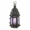 Deals 🤩 11'' Etched Purple Glass Moroccan Style Hanging Lantern by Zingz & Thingz 🛒