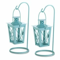Best reviews of β€οΈ 9'' Baby Blue Hanging Railroad Lantern, 2ct. by Zingz & Thingz π