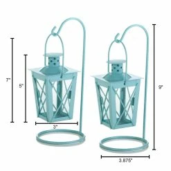 Best reviews of ❤️ 9'' Baby Blue Hanging Railroad Lantern, 2ct. by Zingz & Thingz 🎉 -Zingz and Thingz Shop D297260S 3