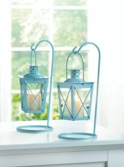 Best reviews of ❤️ 9'' Baby Blue Hanging Railroad Lantern, 2ct. by Zingz & Thingz 🎉 -Zingz and Thingz Shop D297260S 4