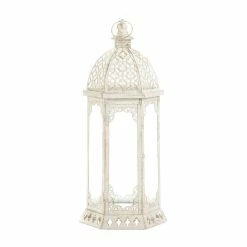 Cheapest 👍 20'' Graceful Distressed White Lantern by Zingz & Thingz ✨
