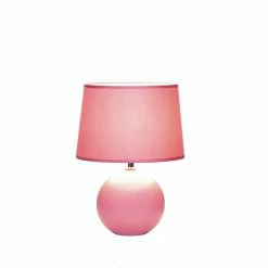 Outlet 🥰 15.5'' Pink Round Base Table Lamp by Zingz & Thingz 😀