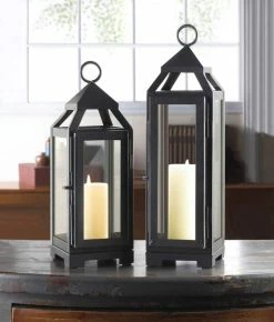 Brand new ❤️ 12.75" Black Tall Slate Lantern by Zingz & Thingz 🌟 -Zingz and Thingz Shop D297329S 3