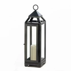 Brand new ❤️ 12.75" Black Tall Slate Lantern by Zingz & Thingz 🌟 -Zingz and Thingz Shop D297329S 5