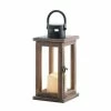 Cheapest ⭐ 10.75" Lodge Wooden Lantern with LED Candle by Zingz & Thingz ⌛ -Zingz and Thingz Shop D297339S 1