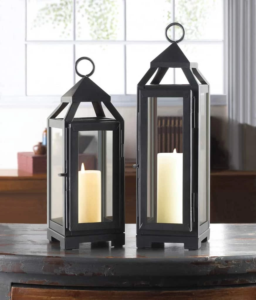 Wholesale π― 10.75" Black Small Slate Lantern by Zingz & Thingz π 4 Wholesale π― 10.75" Black Small Slate Lantern by Zingz & Thingz π - Image 2