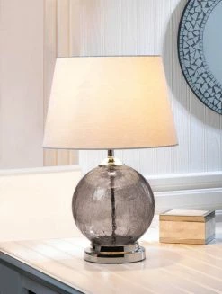 Top 10 ⭐ 19.25" Gray Cracked Glass Table Lamp by Zingz & Thingz 🥰 -Zingz and Thingz Shop D297344S 4