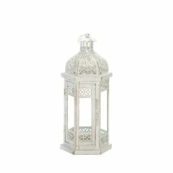 Best deal π₯° 13.75" White Antique-Style Floral Lantern by Zingz & Thingz π