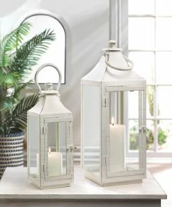 Top 10 🎉 19" Traditional White Lantern by Zingz & Thingz 😀 -Zingz and Thingz Shop D297359S 4