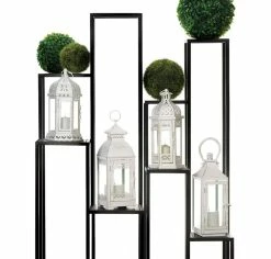 Deals 💯 13" Rustic Metal White Lace Victorian Style Domed Lantern by Zingz & Thingz ⌛ -Zingz and Thingz Shop D297360S 2