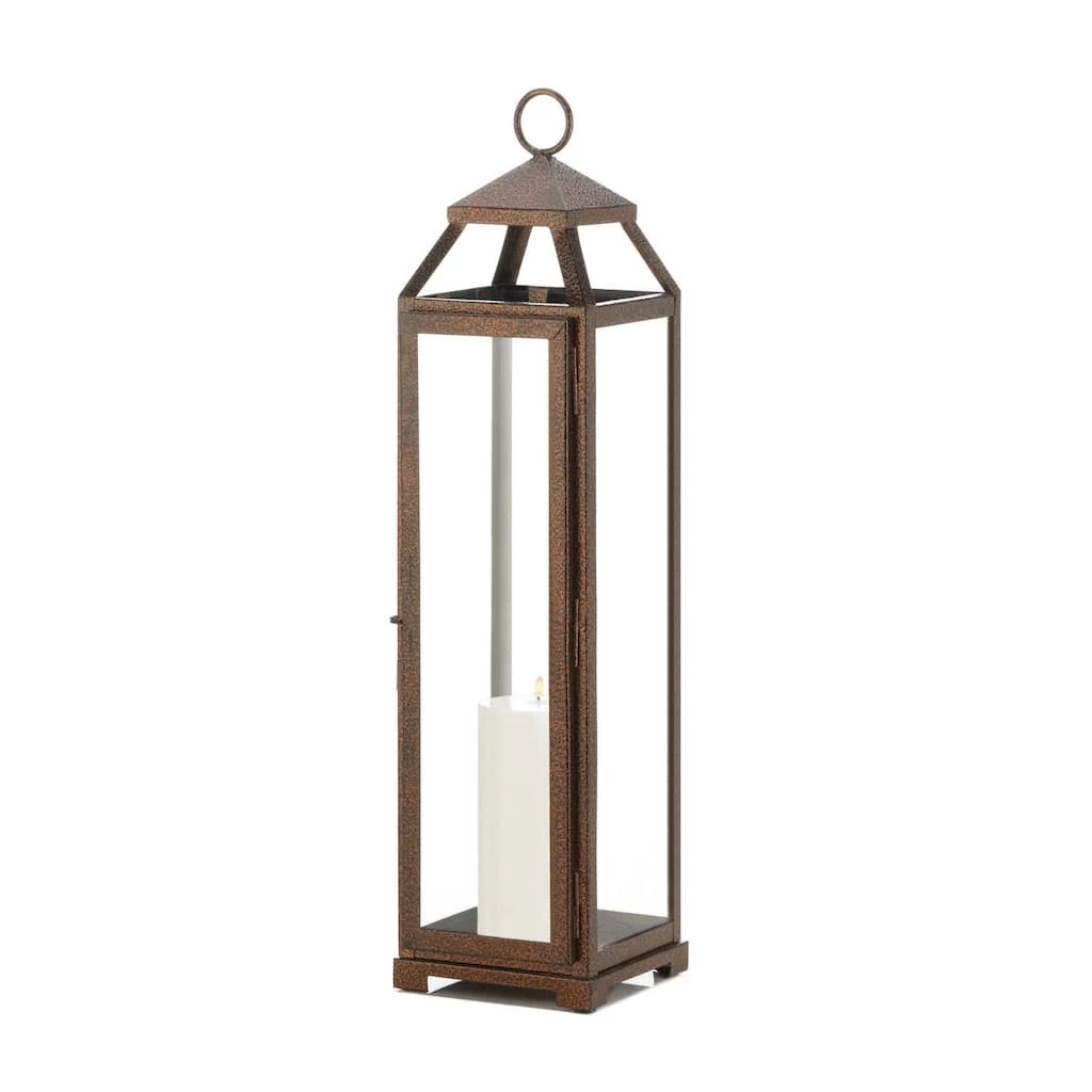 New π 22" Iron & Glass Copper Lantern by Zingz & Thingz π 4 New π 22" Iron & Glass Copper Lantern by Zingz & Thingz π - Image 3
