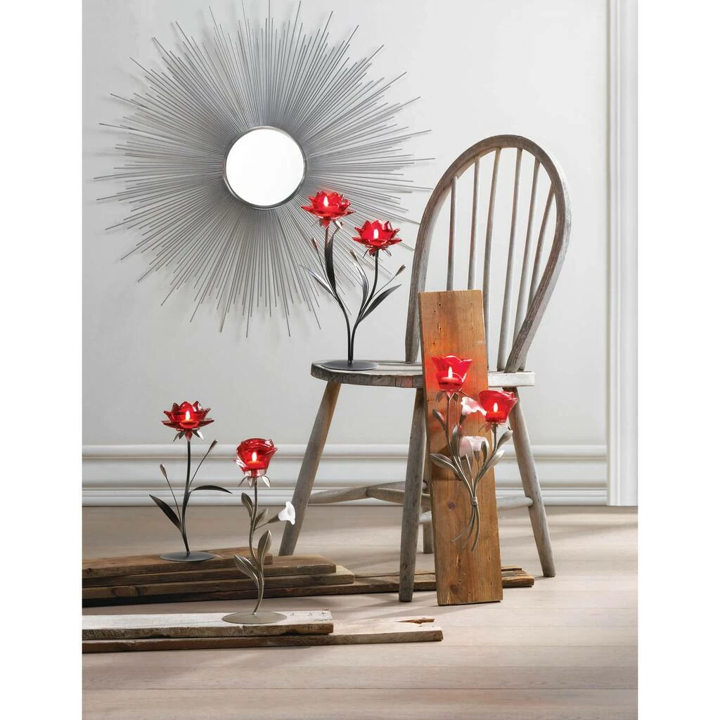 Outlet π 15" Red Roses Candle Wall Sconce by Zingz & Thingz π₯ 4 Outlet π 15" Red Roses Candle Wall Sconce by Zingz & Thingz π₯ - Image 2