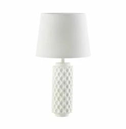 New 👏 20" White Honeycomb Table Lamp by Zingz & Thingz ⌛