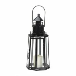 Budget 🌟 13.5" Black Lighthouse Hanging Candle Lantern by Zingz & Thingz 🌟