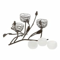 Best Sale 💯 11" Triple Tealight Birdies Candle Holder by Zingz & Thingz 😍 -Zingz and Thingz Shop D297439S 2