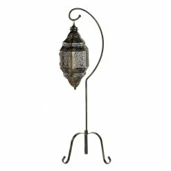 Coupon ⌛ 41" Metal Stand with Decorative Moroccan Candle Lantern by Zingz & Thingz 🧨