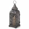 Budget ⭐ 13" Black Metal Moroccan Style Candle Lantern by Zingz & Thingz 😀 -Zingz and Thingz Shop D297448S 1
