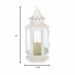 Best Pirce π 8" White Metal Victorian Lantern with Floral Cutouts by Zingz & Thingz π― 11 Best Pirce π 8" White Metal Victorian Lantern with Floral Cutouts by Zingz & Thingz π― -Zingz and Thingz Shop D297450S 6