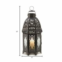 Best reviews of 🧨 12" Black Lattice Moroccan Style Candle Lantern by Zingz & Thingz 👍 -Zingz and Thingz Shop D297454S 3